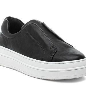 JSLIDES Distressed Leather Slip On Sneakers